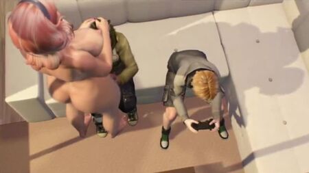 FUTA: Shemale-Mutter fickt den schwarzen Freund ihres Sohnes – Transsexuelle fickt schwarzen Mann – 3D-Cartoon Futanari #Futa #Futanari #Shemale #3dshemale #ts