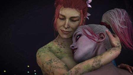 Harley Quinn und Poison Ivy beim Liebesspiel