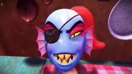 Jemand ist mit Undyne in der Küche