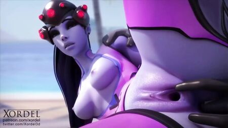Widowmaker nackt am Strand