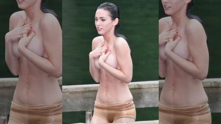 Megan Foxs Muschi ist in ihren nassen, hautengen Shorts zu sehen