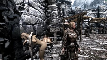 Skyrim-Bösewichtin Elenwen: gefickt und ausgepeitscht, Teil 1