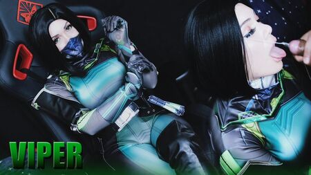 Valorant – Viper-Cosplay: Creampie und Facial