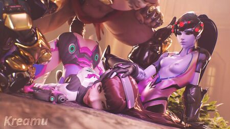 Overwatch – D.Va & Widowmaker: Orgasmischer Doggy-Style mit gewaltigem Cumshot (Ton)