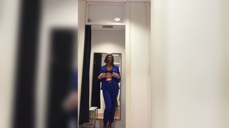 Blauer Hosenanzug
