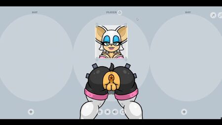 Fapwall – Seltsames Hentai-Spiel: Rouge, die Fledermaus, wird von drei Schwänzen in den Arsch gefickt