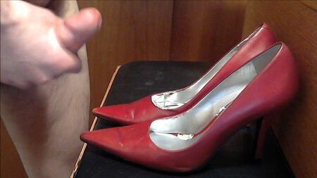 Rote Lederpumps von Nine West