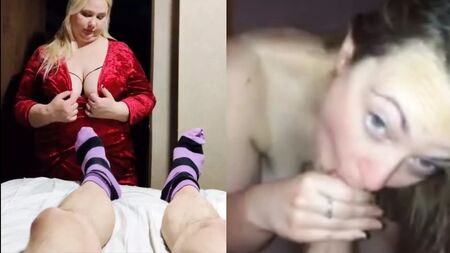 Großartige Momente beim Blowjob mit hängenden Titten 24