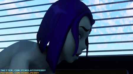 Raven nimmt Starfire mit ihrem Futanari-Schwanz hart ran (Futa-Version)