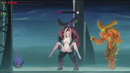 „Dark Star“-Hentai-Spiel: Gameplay. Süßes Mädchen beim Sex