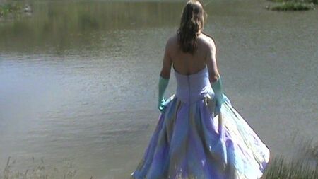 Regenbogen-Abendkleid