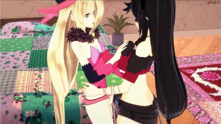 Velvet fickt Magilou mit einem Strapon. Tales of Berseria Hentai