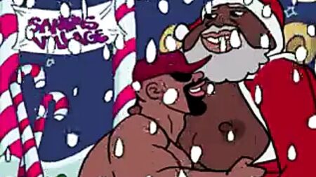Animation mit dem schwarzen Weihnachtsmann