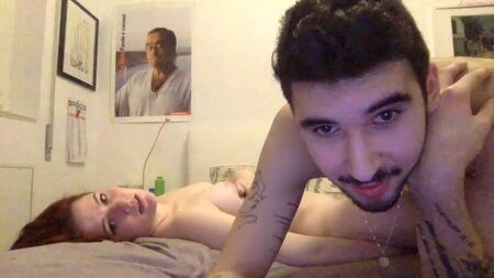 Ein italienisches Paar vor der Webcam