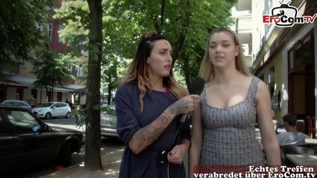 Deutscher Reporter spricht Mann und Frau für ein öffentliches Sexdate an