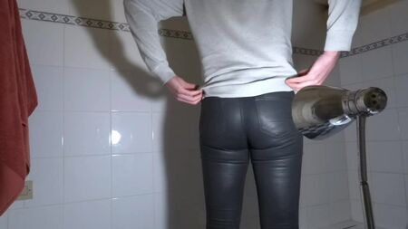 Leder-Push-up-Skinny-Hose