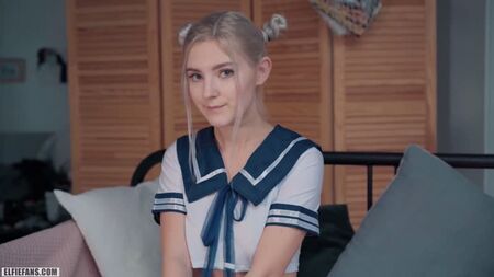 Eva Elfie - Kawaii Schoolgirl Gets Creampie and Facial ## blonde russian cute teen big tits uniform sex porn russian porn