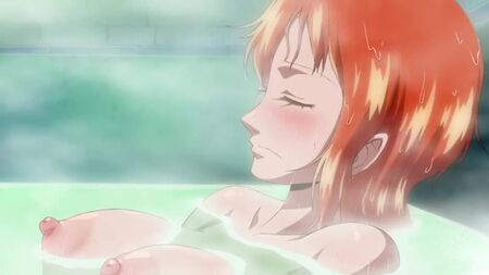Nami – nackt; im Badezimmer; große Brüste; große Titten; großer Hintern; Muschi; 3D-Sex-Porno-Hentai; [One Piece]