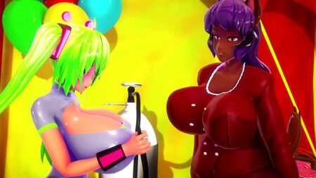 Imiku Imbapovi und Suki haben Spaß beim Aufblasen von Figuren *von imbapovi