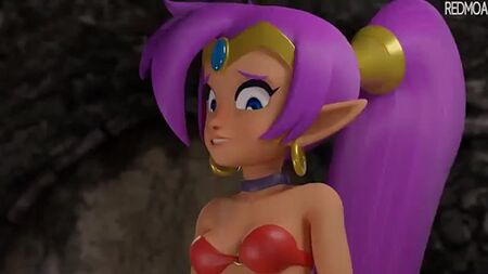 3D-Spiel, Porno, Hentai, Ficken, Sex, Shantae-Model, Fußfick