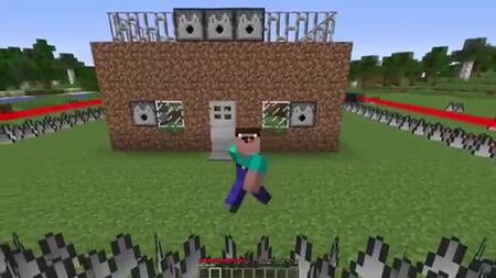 Ein Noob hat in Minecraft ein geschütztes Haus gebaut! Ein Noob gegen Skorpione und eine Trolling-Falle in Minecraft