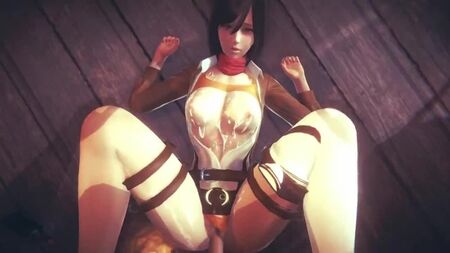 Mikasa Ackerman – POV; Handjob; Masturbation; Reiten; Missionarsstellung; Orgasmus; große Brüste; 3D-Sex-Porno-Hentai; [SnK | Attack on Titan]