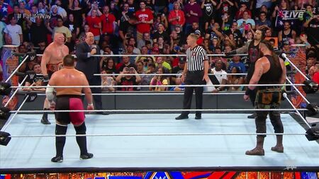 [#My1] Brock Lesnar (c) gegen Braun Strowman gegen Roman Reigns gegen Samoa Joe um den WWE-Universal-Titel