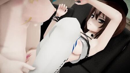 MMD SEX FUTA GIRLS UND PANZER MAHO NISHIZUMI WIRD VON EINEM FUTANARI-PENIS DURCHGENOMMEN