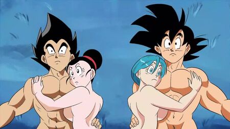 Bulma Briefs x Gogeta & Chichi x Son Goku – Reiten; Creampie; Orgasmus; große Brüste; 3D-Sex-Porno-Hentai; [Dragon Ball Z]