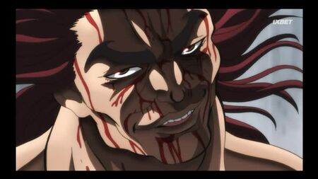 Der Anime-Kämpfer Baki – Ein Moment aus Staffel 4: Hanma Yūjirō