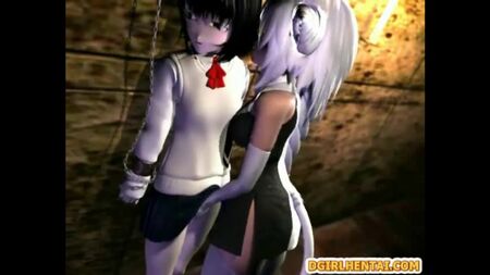 Neko Hentai Shemale im Ghetto, gefesselt gefickt