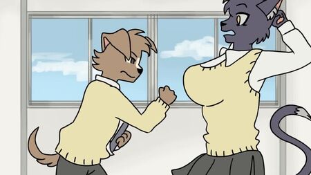 Milky Kitty und Puppy Dog (Furry-Hentai-Animation)