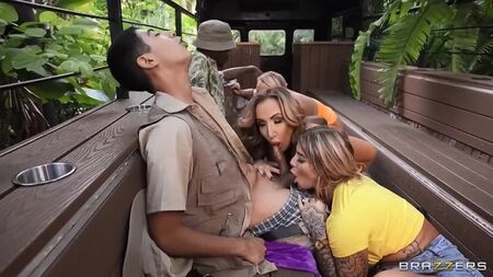 Richelle Ryan, Mellanie Monroe und Lolly Dames – Geile Reiseleiterin: Große Brüste, Blowjob, Doggy-Style, Missionarsstellung