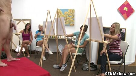 CFNM-Show – Im Kunstunterricht gibt es geile männliche Modelle