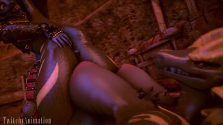 3D-Yiff von TwitchyAnimation – Hetero-Furry-Porno-Sex E621 FYE Monster Hunter r34 rule34 Scalie – Drache treibt es mit lila Schakal