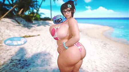 Mei – kurvig; dicker Hintern; großer Po; große Titten; große Brüste; wippende Brüste; 3D-Sex-Porno-Hentai; (@banskinator) [Overwatch]