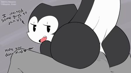 2D-Yiff von Whygena – Hetero-Furry-Porno-Sex E621 FYE Evelyn wird von drei Katzen mit großen Schwänzen gefickt – Gangbang-Blowjob